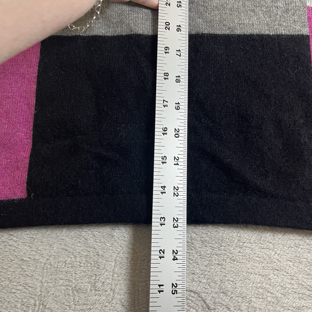 Charter Club Cashmere Sweater Cardigan Pink Grey Black Colorblock Size Large - Picture 4 of 7